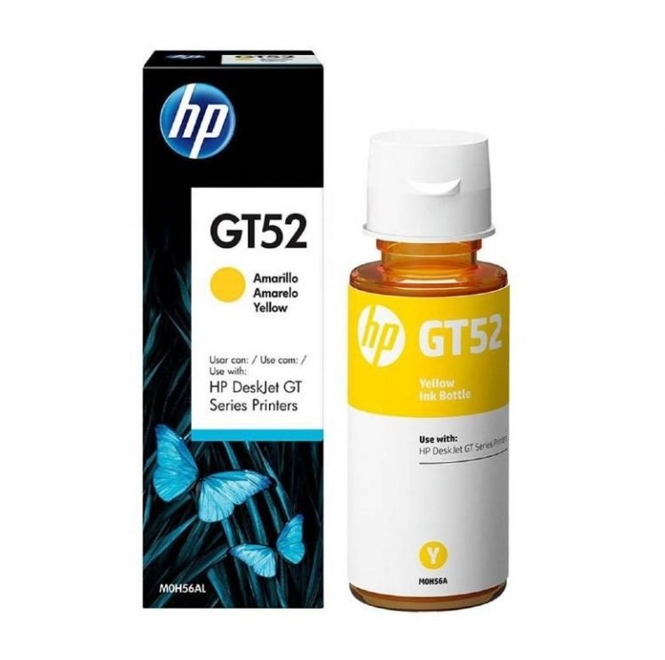 HP GT52 AMARILLO – BOTELLA DE TINTA AMARILLO PARA MODELO DESKJET GT 5810/ GT 5820, RENDIMIENTO APROXIMADO HASTA 8,000 PáGINAS
